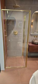 Megius douchecabine 90x90 cm goud geborsteld - showmodel, Ophalen, Zo goed als nieuw, Glas, Douche