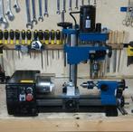 metaaldraaibank met frees/boorkolom en veel toebehoren, Ophalen, Zo goed als nieuw, Metaaldraaibank, Minder dan 500 mm