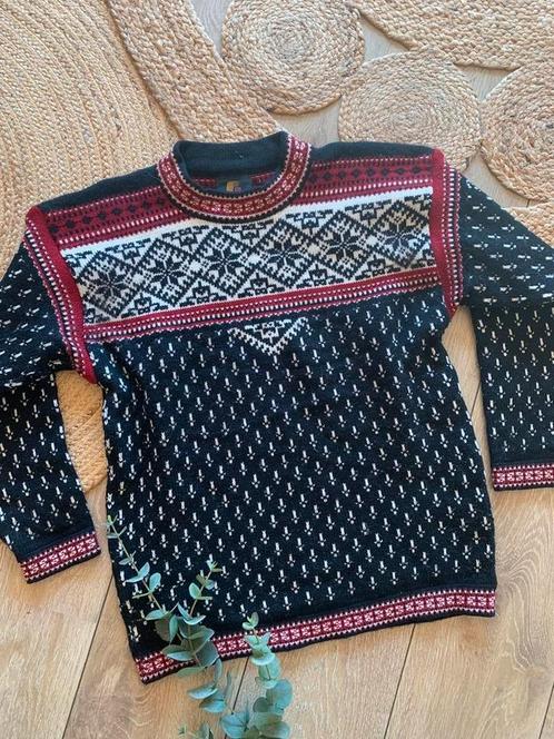 Levandi Norway wollen trui M bohemian wool jumper, Kleding | Heren, Truien en Vesten, Zo goed als nieuw, Maat 48/50 (M), Zwart