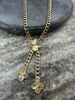18K Gouden Klaveren Ketting, Ophalen of Verzenden, Nieuw, Goud