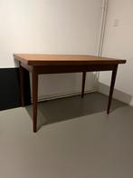 Vintage tafel, uitschuifbaar, 50 tot 100 cm, 100 tot 150 cm, Teakhout, Gebruikt