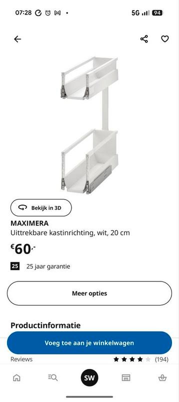 Gezocht: Ikea Maximera geleiders / rails (4 stuks) - afbeelding 1