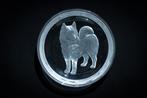 Hoya Japan design kristal gegraveerd schaaltje met wolf, Ophalen of Verzenden