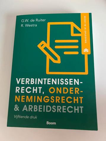Recht in je opleiding - G.W. de Ruiter en R. Westra 15e druk beschikbaar voor biedingen