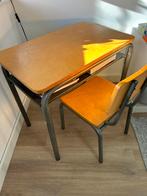 Kinderbureau + stoel / kids’ table + chair vintage, Ophalen, Gebruikt, Tafel(s) en Stoel(en)