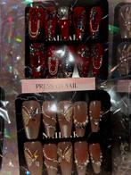 Press on nails, plak nagels, nagelsetjes met nail art, Ophalen of Verzenden, Nieuw, Handen en Nagels