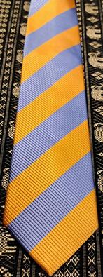 Stropdas oranje-lichtblauw gestreept, Kleding | Heren, Stropdassen, Ophalen of Verzenden, Nieuw, Oranje