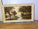 Schilderij Hollands landschapschilderij, Antiek en Kunst, Kunst | Schilderijen | Klassiek, Ophalen