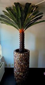 NIEUW GROTE SCHELPENVAAS 120CM & KUNST PALMBOOM ERIC KUSTER, Huis en Inrichting, Woonaccessoires | Vazen, Ophalen, Nieuw, Glas