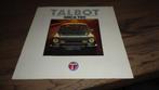 Folder  TALBOT SIMCA  1100  ,  9-1979, Verzenden, Gelezen, Overige merken