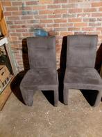 Zes grijze stoffen stoelen, Huis en Inrichting, Stoelen, Ophalen, Gebruikt, Vijf, Zes of meer stoelen, Modern