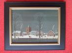 Jaap ter Haar.1992-1998.Winter in Holland.Uniek schilderij!, Antiek en Kunst, Ophalen