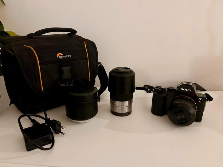 Sony A7R + 2 Lenzen (50mm Carl Zeiss & 55-210mm), Audio, Tv en Foto, Fotocamera's Digitaal, Zo goed als nieuw, Spiegelreflex, Sony
