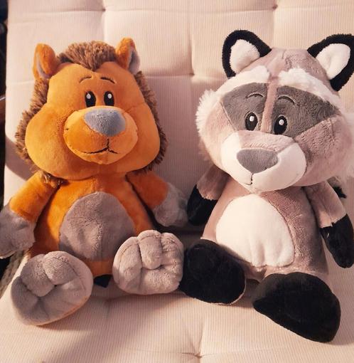 Bosdieren knuffels wasbeer & egel Forest friends, Kinderen en Baby's, Speelgoed | Knuffels en Pluche, Zo goed als nieuw, Beer