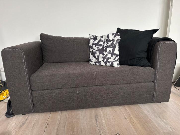 Ikea Slaapbank donkerbruin, Huis en Inrichting, Banken | Sofa's en Chaises Longues, Zo goed als nieuw, Tweepersoons, 150 tot 200 cm