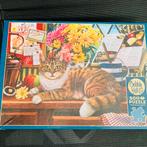 Puzzel 500 stukjes Cobble Hill my cat le chat, Ophalen of Verzenden, 500 t/m 1500 stukjes, Zo goed als nieuw, Legpuzzel