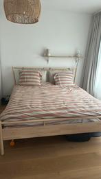 Ikea 2 persoons bed, Ophalen, 90 cm, Eenpersoons, Wit