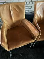 Eetkamerstoel leder, Huis en Inrichting, Stoelen, Gebruikt, Bruin, Leer, Ophalen of Verzenden