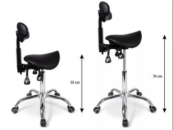 Ergonomische hoge zadelkruk op wieltjes (Dunimed) beschikbaar voor biedingen