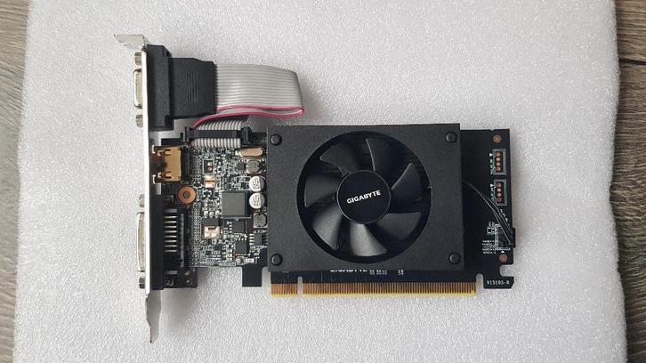 Gigabyte GT710 N710D3-2GL 2GB RAM HDMI Videokaart, Computers en Software, Videokaarten, Zo goed als nieuw, Nvidia, PCI-Express 3.0