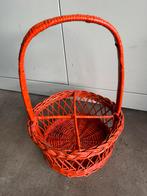 Rieten flessenmand, Huis en Inrichting, Woonaccessoires | Schalen en Manden, Ophalen of Verzenden, Gebruikt, Rechthoekig, Riet