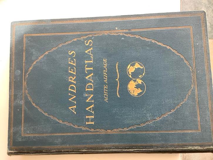 Andrees Handatlas - Achtste Auflage 1924, Boeken, Atlassen en Landkaarten, Gelezen, Bosatlas, Wereld, 1800 tot 2000, Ophalen of Verzenden