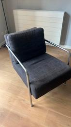 Fauteuil antraciet, Ophalen, Gebruikt, 75 tot 100 cm, Stof