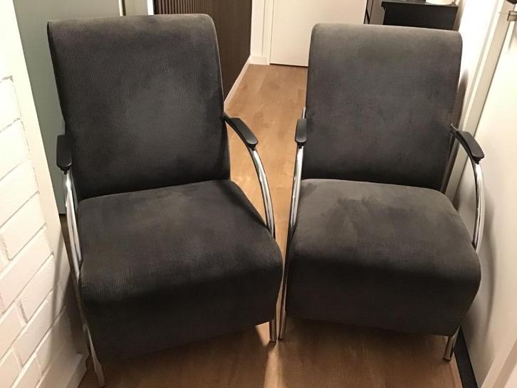 Fauteuils, 2 stuks merk Woood, Huis en Inrichting, Fauteuils, Gebruikt, 50 tot 75 cm, 75 tot 100 cm, Ophalen