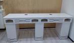 Dubbele manicure tafel met granieten blad en afzuiging, Ophalen