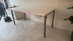 bureautafel met chique aluminium frame (GRATIS), Ophalen, Gebruikt, Bureau