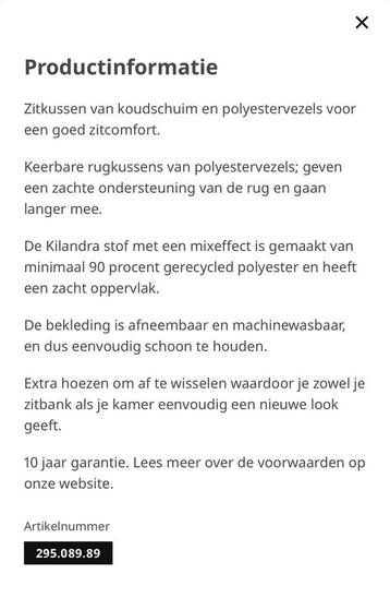 Blauwe Ikea hoekbank  ektorp - afbeelding 10