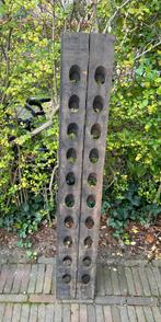 Vintage houten wijnrek/ champagne pupitre voor 20 flessen, Huis en Inrichting, Woonaccessoires | Wijnrekken, Ophalen, Gebruikt