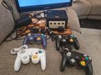 Nintendo Gamecube in Topstaat, Spelcomputers en Games, Gebruikt, Zwart, Met games, Met 2 controllers
