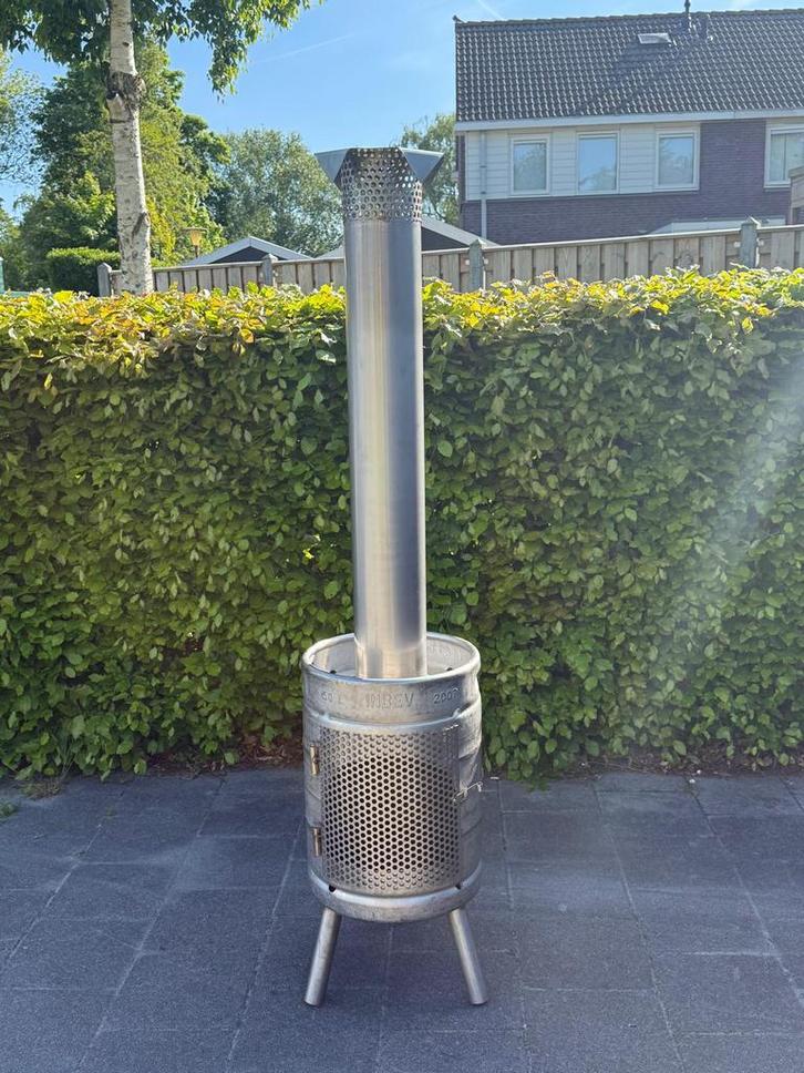 Rvs Bierfustkachel bierfusten kachel houtkachel, Tuin en Terras, Terrasverwarmers, Nieuw, Ophalen of Verzenden