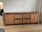 Robuust Massief Houten Dressoir, Gebruikt, Ophalen of Verzenden, 200 cm of meer, Met lade(s)