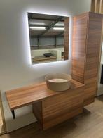 0360. Compleet badmeubel set noten hout kleur, Ophalen, Nieuw