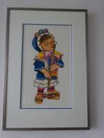 Meisje in traditionele kleding Peru. glasvoorzet, Minder dan 50 cm, Ophalen of Verzenden, Zo goed als nieuw, Schilderij