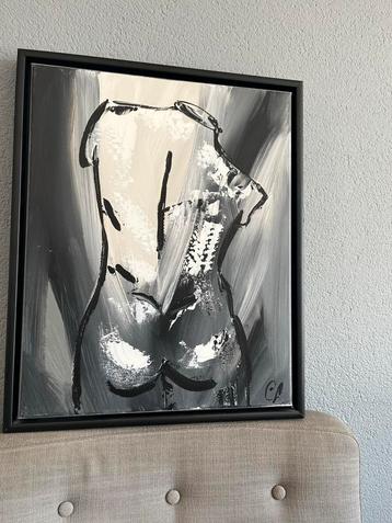 Torso Schilderij C.M. Leushuis - Modern Kunstwerk in Perfect beschikbaar voor biedingen