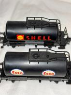 Fleischmann H0 – Tankwagens met opdruk (Shell/Aral/Esso) 6x, Fleischmann, Gebruikt, Ophalen of Verzenden, Gelijkstroom