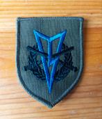 MLV borstembleem blauw/zwart, Ophalen of Verzenden, Landmacht, Nederland, Embleem of Badge