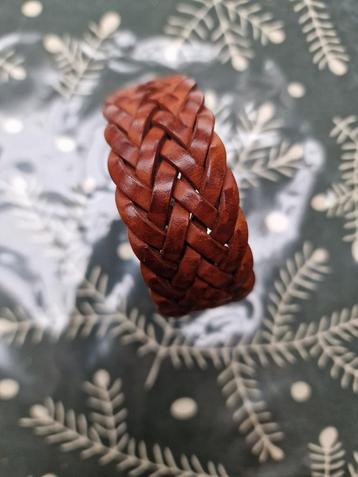 Leren Gevlochten Armband 19cm beschikbaar voor biedingen