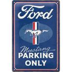 Ford Mustang Parking Only relief reclamebord van metaal deco, Verzenden, Nieuw, Auto's