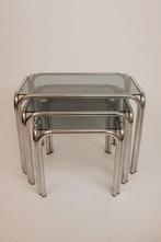 Chromen vintage mimiset bijzettafel, Ophalen, 50 tot 100 cm, -, -