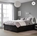 Z.g.a.n. IKEA bed BRIMNES uitschuifbaar zwart (140x200), Huis en Inrichting, Slaapkamer | Bedden, Ophalen, Verstelbaar, Wit, Tweepersoons