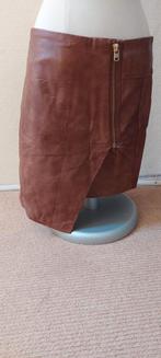 Bruine leren rok H&M Maat 36, Bruin, Ophalen of Verzenden, Maat 36 (S), Gedragen