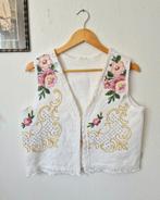 Upcycled gilet van vintage geborduurd linnen tafelkleed M, Kleding | Dames, Maat 38/40 (M), Ophalen of Verzenden, Zo goed als nieuw