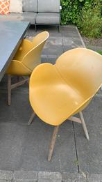 2 gele kuip tuinstoelen, Ophalen, Kunststof
