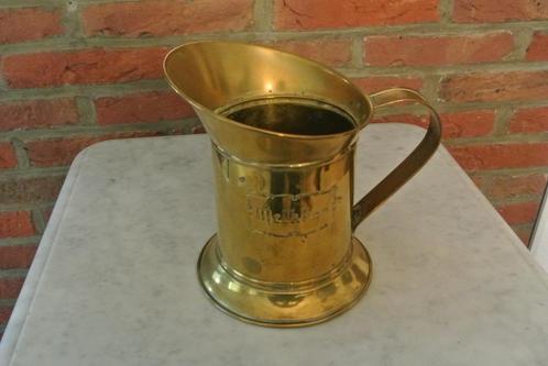 Antieke Koperen Melkkan met opschrift Melk, Antiek en Kunst, Antiek | Koper en Brons, Koper, Ophalen of Verzenden