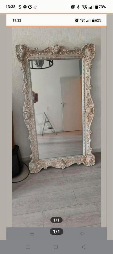 Barok Spiegel met Sierlijke Lijst, Huis en Inrichting, Woonaccessoires | Spiegels, Zo goed als nieuw, 75 tot 100 cm, 100 tot 150 cm