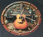 Unieke viersnarige TenorGitaar Klok, Ophalen of Verzenden, Nieuw, Analoog, Wandklok